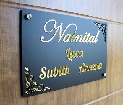 Mystica Plastic Modern Acrylic Glossy ( 9X13 Inch ) Name Plate