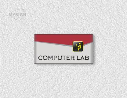 MYSIGN Wooden COMPUTAR LAB Sign Board Premium & Attractive Design Name Plate