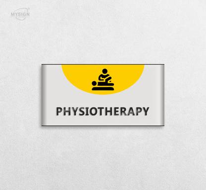MYSIGN Wooden 'Physiotherapy' Sign board for hospital (6x12") Name Plate
