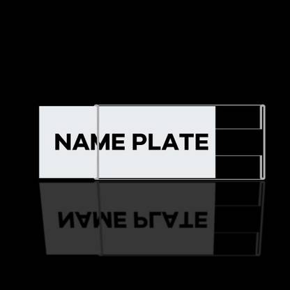 Parikshit Sublimation Plastic Acrylic Office Name Plates Name Labels for Wall, Clear Sign Holder set of 4 pcs Name Plate