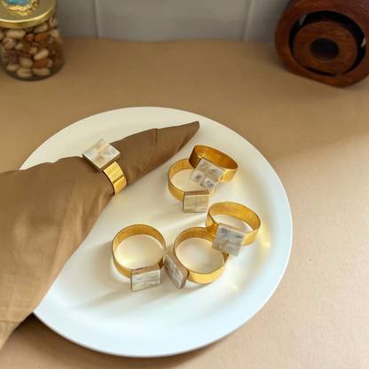 HOMEARTE INDIA MOPNR003 Set of 6 Napkin Rings