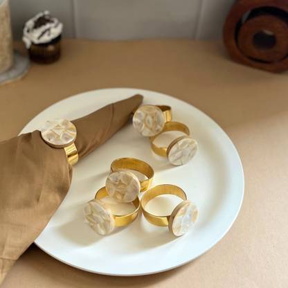 HOMEARTE INDIA MOPNR002 Set of 6 Napkin Rings