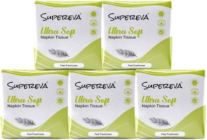 SUPEREVA Premium Quality Soft Tissue Paper Napkin White Paper Napkins