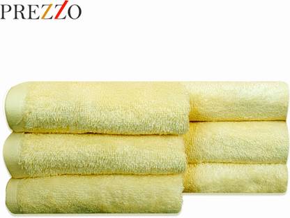 Regency Prezzo 100% Cotton 450 GSM Turkish Face Towels 30x30 Size Soft & Absorbent Yellow Cloth Napkins