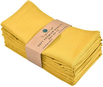 FINGERCRAFT Table Dinner Napkins Solid Color Perfect for Parties Wedding 20x20 inches Gold Cloth Napkins
