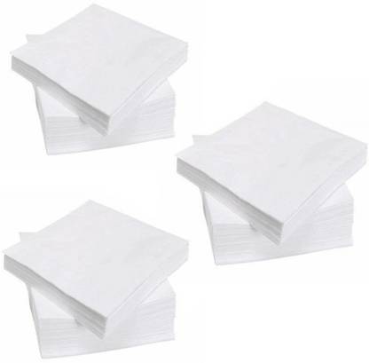 ORIGAAMI TISSUE PAPER 1 PLY COMBO OF 3 PKT.=100 PCS EACH| NAPKIN FOR ALL USE PLAIN Paper Napkins