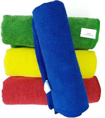 Trosskart Microfiber Cloth (Pack of 4 Pcs.) Multicolor Cloth Napkins