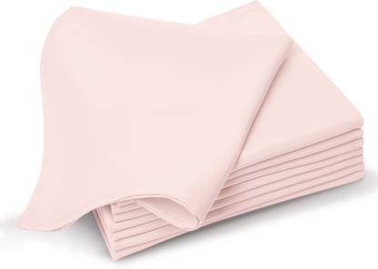 Pizuna 100% Long Staple Cotton Light Pink Small Dinner Napkins(Set of 8), Soft Premium Light Pink Cloth Napkins
