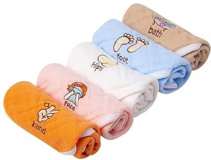 Mumlove BABY MASLIN NEPKIN 5 PCS SET MULTY Cloth Napkins