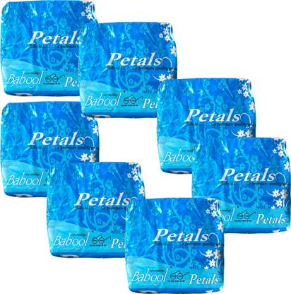 Babool ever smiling Tissue Paper Napkins Soft & Absorbent Pack of 7 (100 Pulls Each Pack) White Paper Napkins