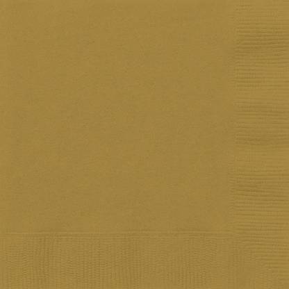 TikiTimes Gold Beverage Napkins 25.4cm x 25.4cm 20pk for all Parties Gold Paper Napkins