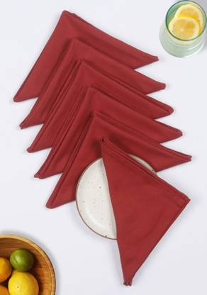 BBI Cotton Kitchen / Dinner / Cocktail Napkins Maroon Cloth Napkins