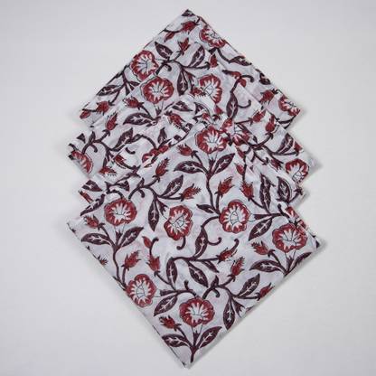 Dmaasa Soft And Stylish Napkin Cotton Hand Block Multicolor Cloth Napkins