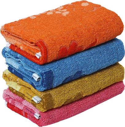 Weaving Poems Floral Hand Towels Set 14" x 21" size Soft & Super Absorbent, (4 Sheets) Multicolor Cloth Napkins