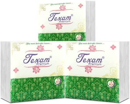 TEXAM Premium Soft 1 Ply Tissue Paper Napkins - Table Top - 100 Serviettes Per Pack -3 Packs - Total 300 serviettes 30cm x 30cm Pink Paper Napkins
