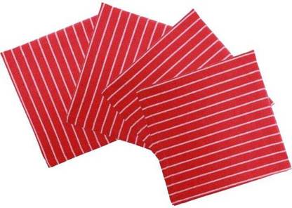 DI Home Tex NAPKIN RED STRIPE Red Cloth Napkins