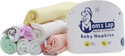 Moms Lap hosiey cotton napkin pack of 6 Multicolor Cloth Napkins