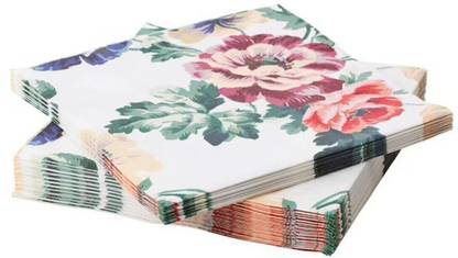 IKEA Paper napkin, multicolour/flower, 33x33 cm (13x13 ") multicolour/flower Paper Napkins