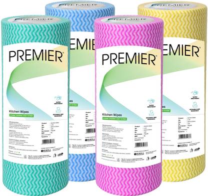 Premier Non Woven Kitchen Towel Roll 200g Assorted colours Multicolor Paper Napkins