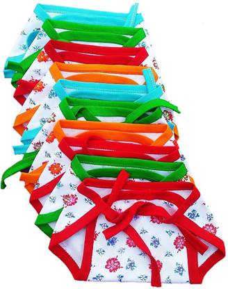 mile fashion New Born Washable Reusable Hosiery Cotton Diapers, 0-6 Months (Multicolour) - Pack of 10