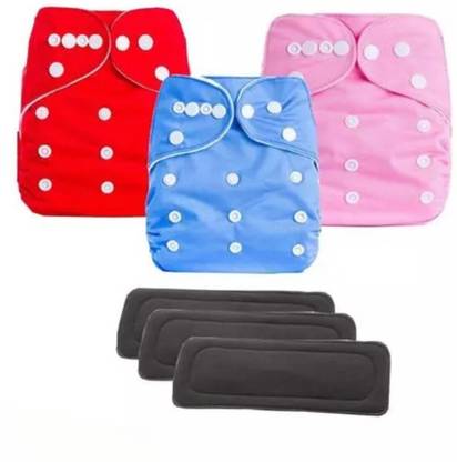 Alwaysup Larva Baby Cloth Diaper 3Diapers+3Inserts Reusable Cloth Diaper for babies