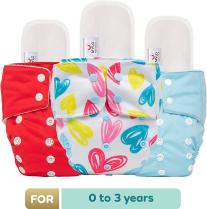 MYLO Baby Leak-Proof Baby Cloth Diaper | Reusable, Washable & Adjustable, 3M-3Y