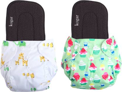 kogar Print Reusable Cloth Diapers + Insert Pad Washable 100% Absorption 0-3 yrsM32 - M