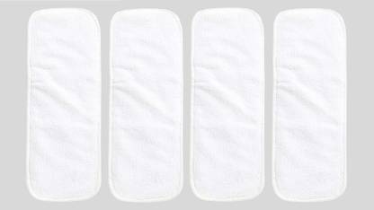 Hokista Reusable Baby Cloth Diaper Wet free Inserts Washable White Nappy (Pack of 4)