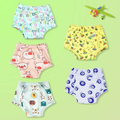 SNUGKINS Potty Training Pants for Kids 100% Cotton Pack 2-SnugFarm (Size 1, Fits 1-2 yrs)
