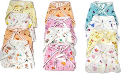 Chirsh New Born Baby Soft Hosiery Cotton Nappies Pack Of 12 (0-6 Months)