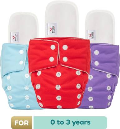 MYLO Baby Leak-Proof Baby Cloth Diaper | Reusable, Washable & Adjustable, 3M-3Y