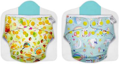 Superbottoms Cloth Diapers for babies - Combo Pack of 2 Freesize UNO- New Version| Reusable