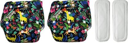 naughty bottoms Washable Cloth Diaper- Dyno Combo, With 2 Free Dry Feel Absorbent Inserts
