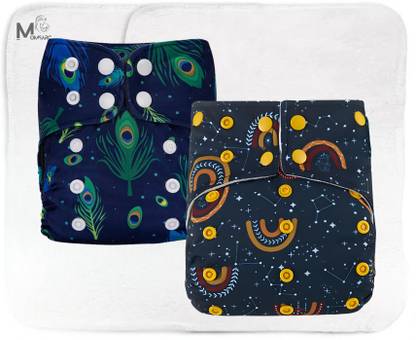 MOMSARC Baby Reusable Cloth Diapers, Insert Pad, Leak-Proof, Washable 3M-3Y (Pack of 2)