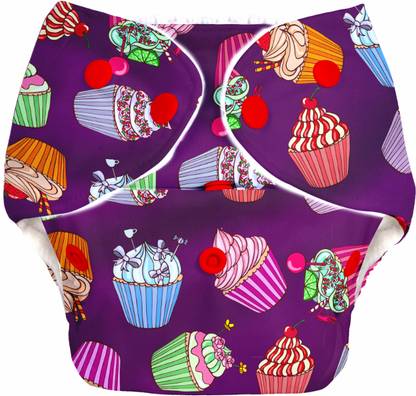 Superbottoms BASIC™ Cloth Diaper Without Soaker for 3m-3y babies (Cup Cakes)