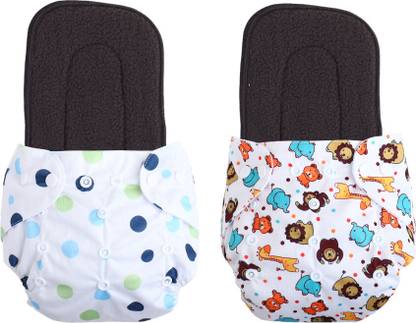 Momease Print Reusable Cloth Diapers + Insert Pad Washable 100% AbsoMomease