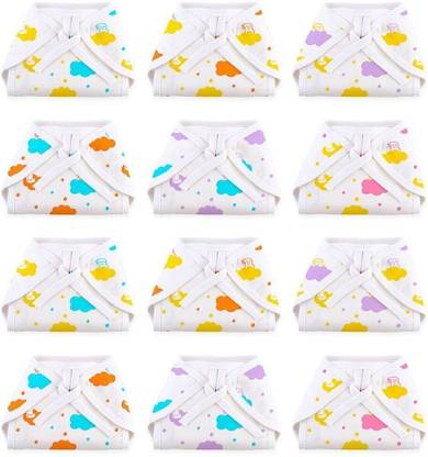 Superbottoms BASIC Cotton Langot | Double Layered | Soft & Breathable | Pack of 12 | 0 - 6M