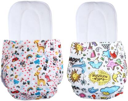 Jaydison Free Size Reusable Cloth Diaper With 2 Dry Feel Absorbent Soaker Pad (3M-3Y)t16