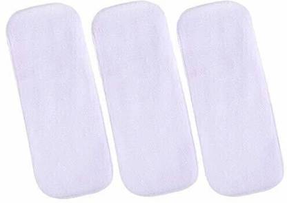 vsol Dry Feel absorber Insert diaper liner for Adjustable, washable and reusable Cloth Diapers (Compatible with pocket diapers/cover diapers) Free size. Microfiber absorber - 5 layers (Pack of 3)