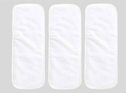 Hokista Reusable Baby Cloth Diaper Wet free Inserts Washable White Nappy (Pack of 3)