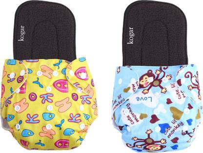 kogar Print Reusable Cloth Diapers + Insert Pad Washable 100% Absorption 0-3 yrs ASMF6