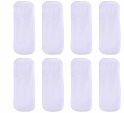 WAHHSON High Quality 5 Layer Cotton Microfiber Insert Liner Reusable Washable Cotton Diaper Nappy Inserts for Baby Cloth Diapers , (S - M) - Pack Of 8