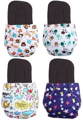 texla Print Reusable Cloth Button Diaper Reuse Nappy With Insert/Soaker Pad (0-3Y)T1Te