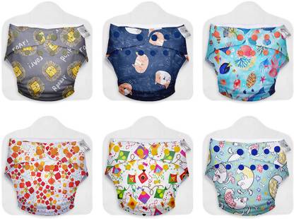 Superbottoms Cloth Diapers for babies - Value Combo Pack of 6 Freesize UNO- New Version