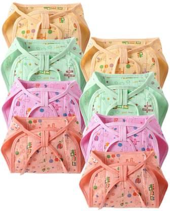 ocean count New born Baby's Cotton Cloth nappy Washable nappies (multicolour)