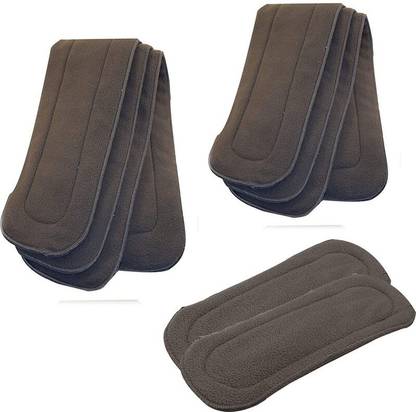 vsol Reusable Soft 5 Layers Bamboo Charcoal Inserts for Baby Cloth Diaper (Pack of 8)