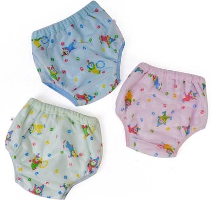 Anush Marino Kids PVC Diaper Joker Plastic Panty Baby Nappy Panty Training Pants with Inner absorbable Cloth & Outer Plastic Reusable & Waterproof pants, plastic panties, diaper covers, nappy covers, nappy wraps, wraps or pilchers(0-3 Months)