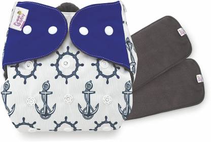 Beebaby Bumtelligent Baby Cloth Diaper & 2 RapiDry Inserts|Adjustable Reusable Washable.
