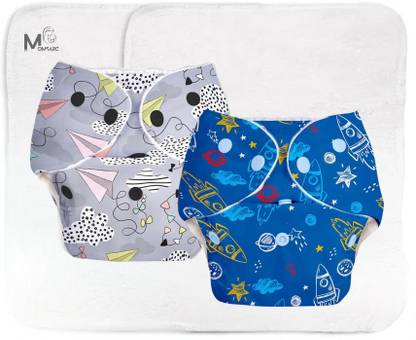 MOMSARC Baby Reusable Cloth Diapers, Insert Pad, Leak-Proof, Washable 3M-3Y (Pack of 2)
