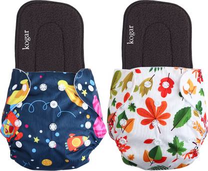 kogar Print Reusable Cloth Diapers + Insert Pad Washable 100% Absorption 0-3 yrs SWLF5